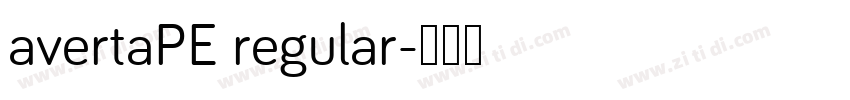 avertaPE regular字体转换